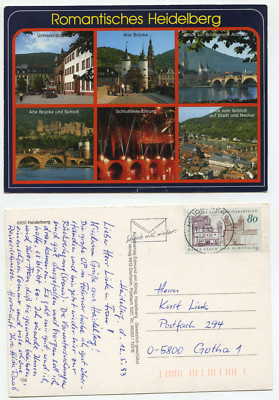 14214 - Romantisches Heidelberg - Ansichtskarte, gelaufen 12.6.1983 nach Gotha