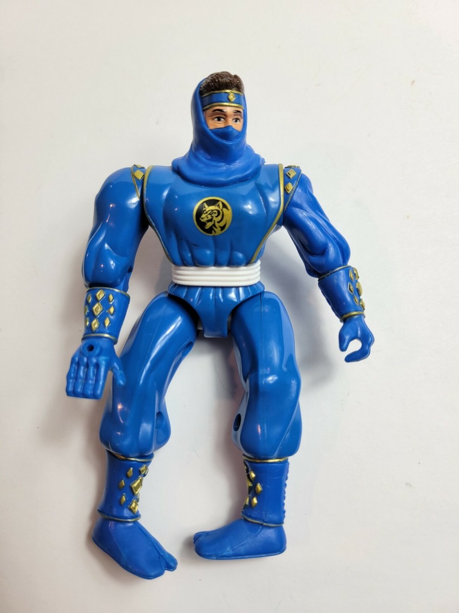 Bandai 1995 Mighty Morphin Power Rangers Blue Ninja Ranger Action