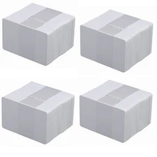 200 PVC Cards Blank White - CR80 .30 Mil, Credit Card size, ID Printer