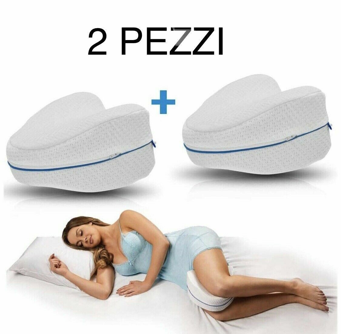 Fodera Bambù Ipoallergenica Cuscino Per Gambe Memory Foam