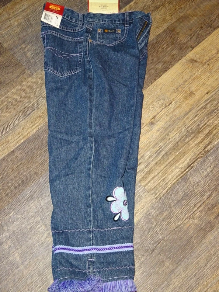 Niña Talla 12 Grande ~ Pantalones Denim Crop Pant ~ Encaje Cami Tank Top Camisa Foto 2 de 4