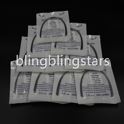 10 Packs Dental Orthodontic Super Elastic Niti Round Arch Wire Ovoid/Natural