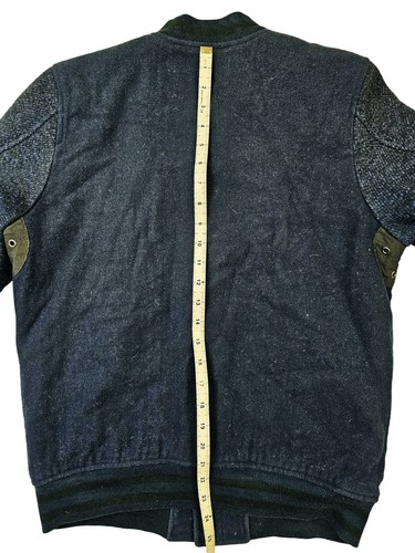 *HOT AUTHENTIC Men's DIESEL VARSITY SPORTS BOMBER LINED NAVY Blue WOOL Jacket XS - Picture 17 of 17