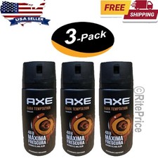 Axe Dark Temptation Chocolate Deodorant Body Spray 150ml/5.07oz 3 Pack - New
