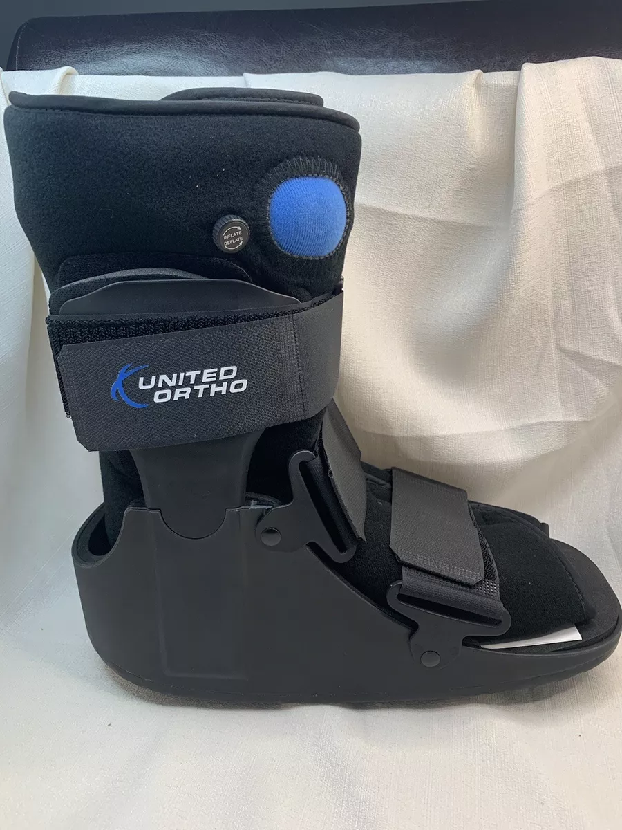 United Ortho Air Cam Walker Fracture Boot for Recovery, Large Short, Black  NEW