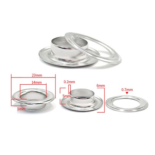 Eyelets with Washers Stainless Steel Metal Set DIY Leather Crafts Repair Grommet - Picture 15 of 16