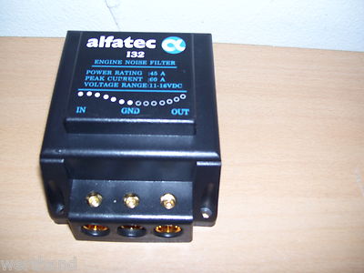 Alfatec I32 ENGINE Noise Filter power rating 45A peak current 60A voltage 11-16 