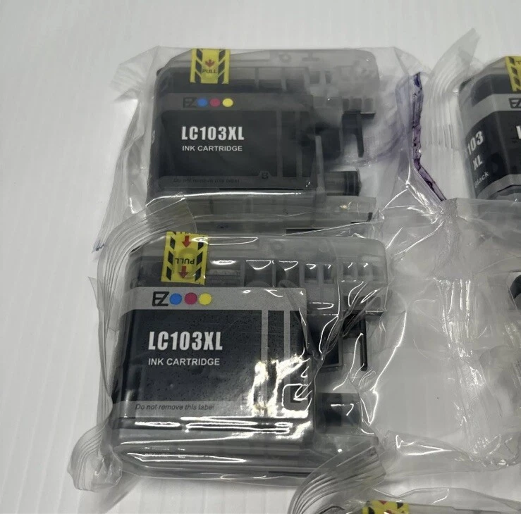 EZ Ink Cartridges for Brother LC103XL Black New Sealed NIP 5 Pcs - Image 2 of 4