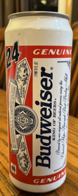 GENUINE BUDWEISER 24 OZ ALUMINUM BEER CAN | eBay