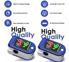 2 PCS USA LED Finger tip Pulse Oximeter Blood Oxygen SpO2 Monitor w/ Batt&Lanyar