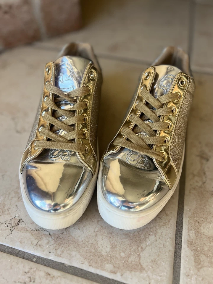 sneakers Guess dorate e argento/goldene und silberne Guess-Sneaker - Immagine 4 di 4