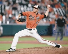 TANNER SCOTT  BALTIMORE ORIOLES  ACTION SIGNED 8x10