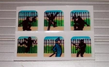 Data East Secret Service Pinball Machine Drop Target Decal Set  ORIGINAL STYLE