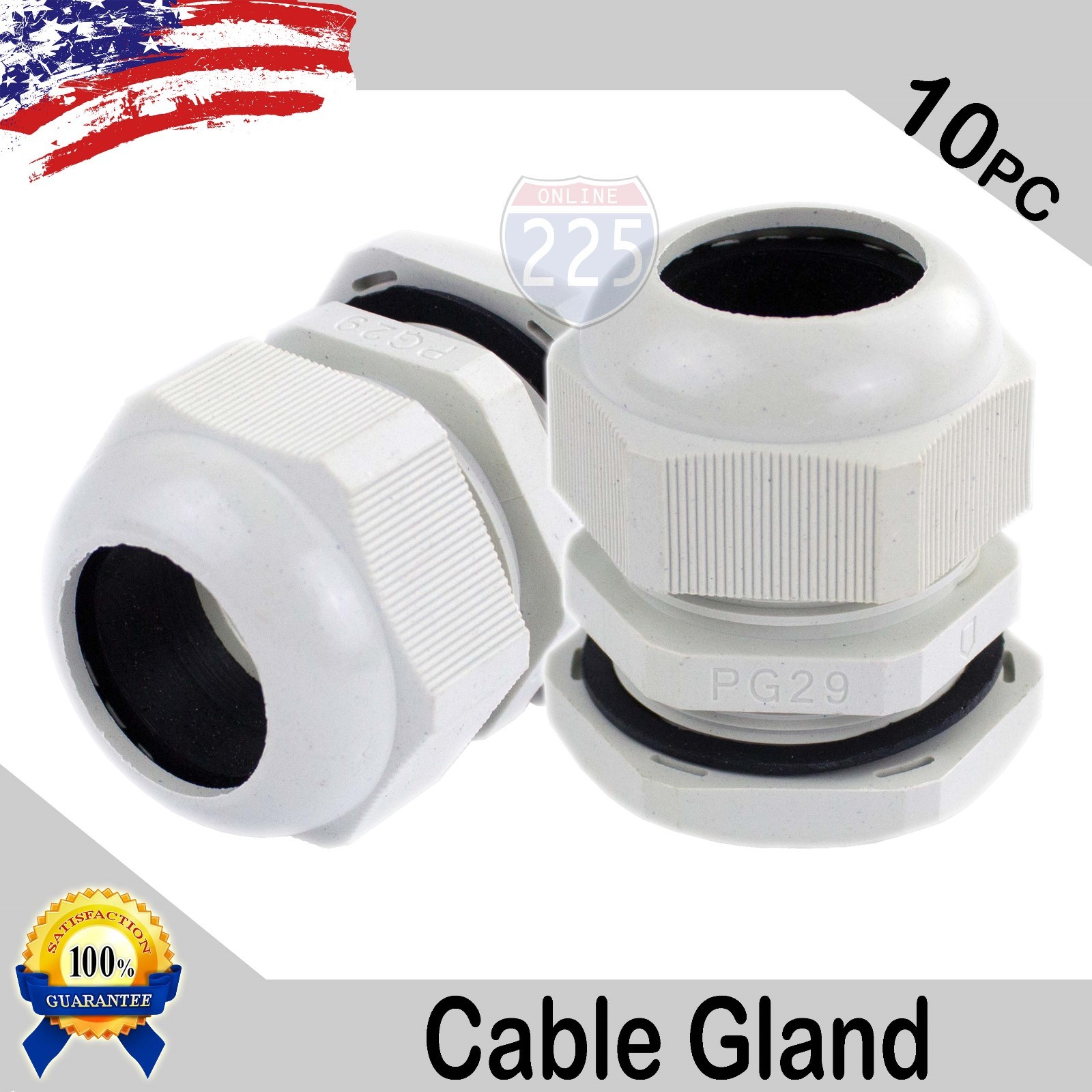 10 Pieces PG29 White Waterproof Connector Cable Gland Grommet 1825mm