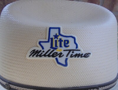 MILLER LITE-MILLER TIME-TEXAS-ADHESIVE BACK PATCH  3 BY 2 ''