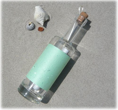 Flaschenpost Japanpapier Geschenk Flasche in 4 verschiedene Farben Geldgeschenk