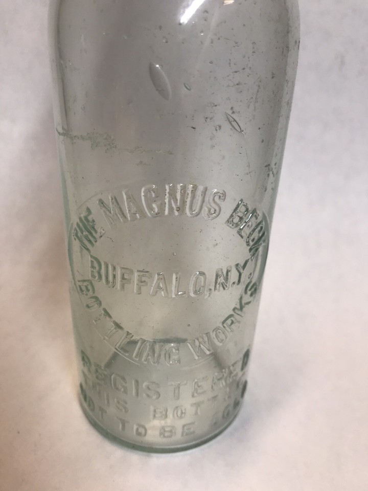 1900 Magnus Beck Bottling Works Buffalo NY Blob Top Beer Bottle eBay