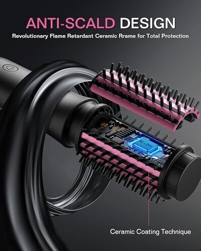 Cordless Hair Straightener Brush for Travel - Portable Straightening Brush, - Bild 2 von 8