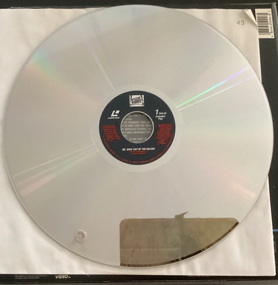 LASERDISC: Dr. Who " The Day of the Daleks " 1986 BBC, Like New-JD - Image 3 of 4