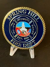 E3 SPRING HILL Fire DEPARTMENT Tennessee CHALLENGE COIN