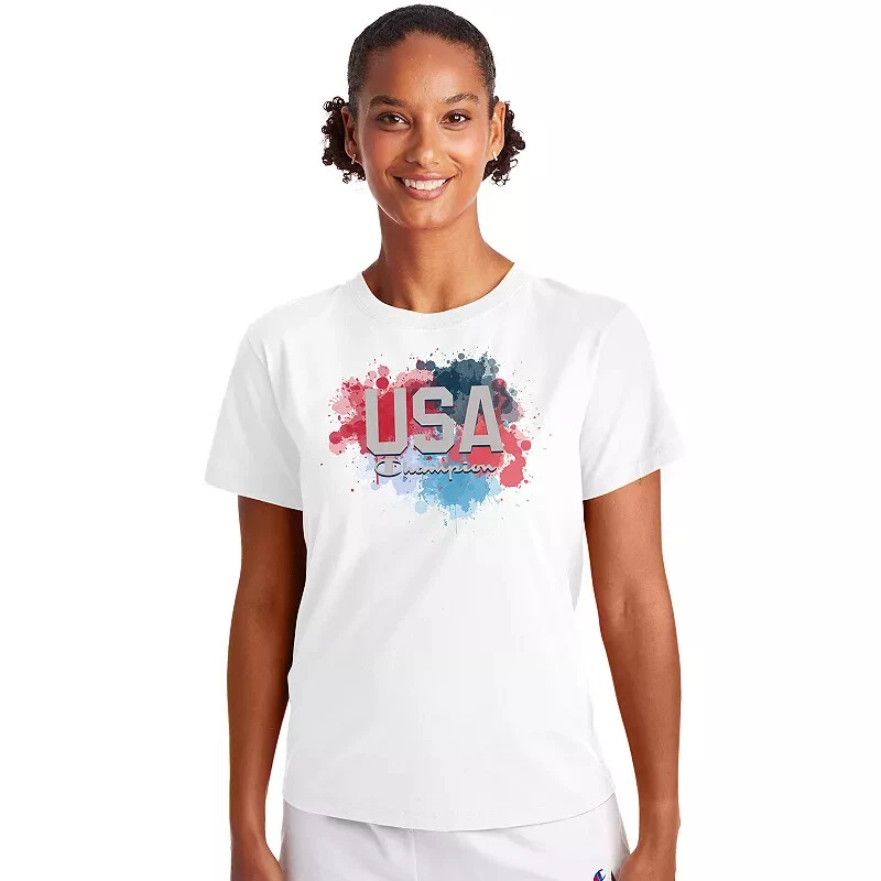 Champion Women's Short-Sleeve USA Graphic Tee / T-Shirt