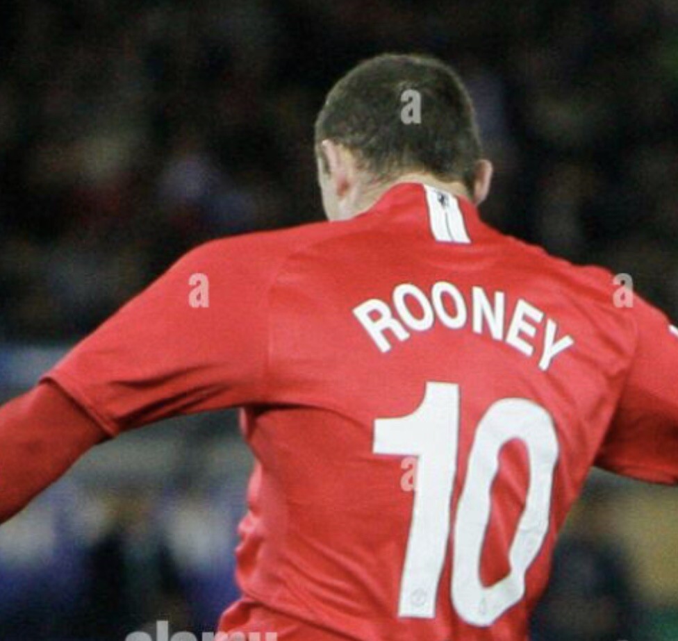 ROONEY #10 UCL name print and number Home or Away Champions League