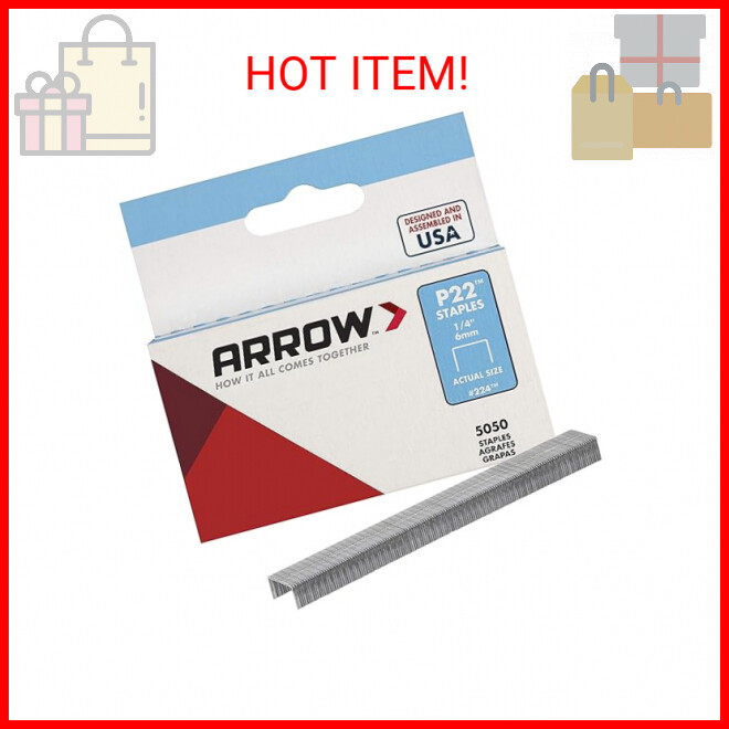 Arrow 224 Heavy Duty P22 Staples for Use with PlierType Paper and Bag