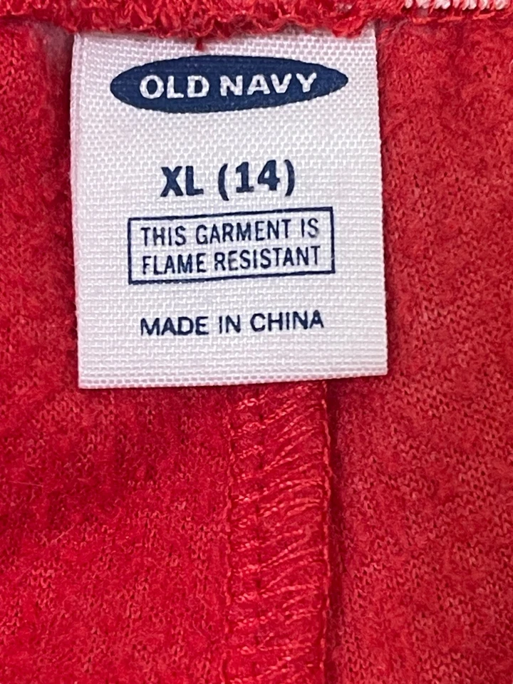 Pijama/pantalones de salón Old Navy rojo bastón de caramelo para niña TALLA-XL Foto 2 de 4