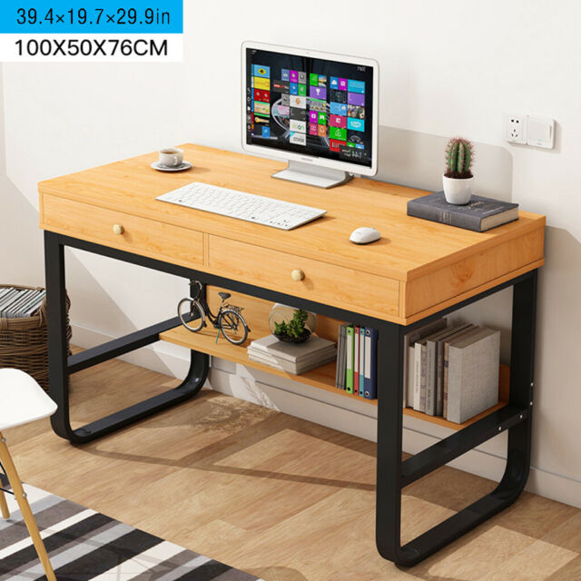 Greenforest Folding Desk For Small Space 2 Tiers Computer With
