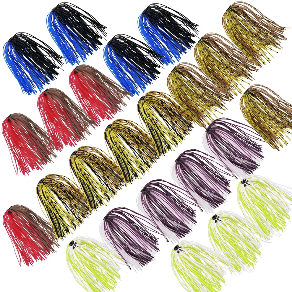 24 Bundles Silicone Jig Skirts Fishing Lure Skirt Replacement for Spinnerbaits - Image 3 of 4