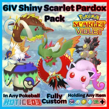 ✨ SHINY 6IV PAST PARADOX Bundle 7 Pack ✨ Pokemon SCARLET and VIOLET Battle Ready