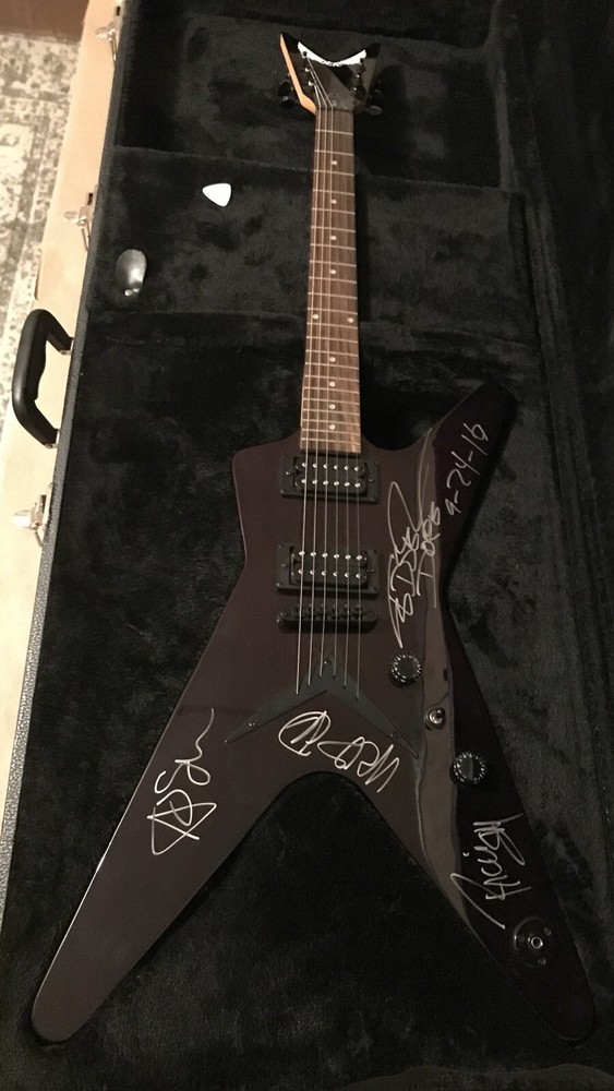 Edsel Dope Signed Electric Guitar Autographed by All Band Members with Proof Edsel Dope Signed Electric Guitar Autographed by All Band Members with Proof