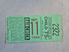 September 9-11-66 1966 Washington Senators Chicago White Sox Ticket Stub **Child