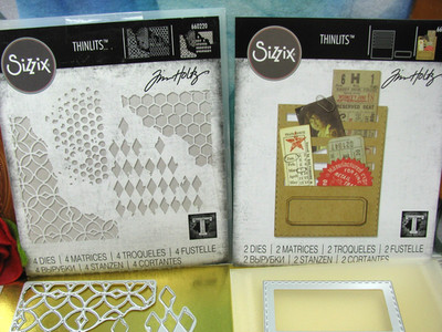 Tim Holtz, SIZZIX Thinlits, #66020 Mixed Media #1, #662697 Stitched Slots, SALE!