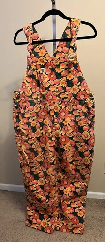 Lucy & Yak Women's Size UK 20R US 16R Easton Dungarees Florian Floral Print