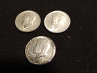 1964 Kennedy Half dollars 90% Silver  Qty 3 Nice condition Free Ship 3KD-3