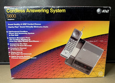 90's Vintage AT T Cordelss Phone with Answering Machine Model 5600