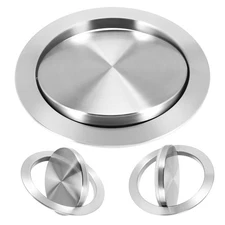 Stainless Steel Garbage Flap Lid Trash Bin Cover Flush Built-in Balance5641