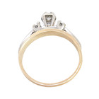 VINTAGE ESTATE SOLID 14K YELLOW GOLD DIAMOND 2 RING WEDDING SET SIZE 6 #8151 — photo 7