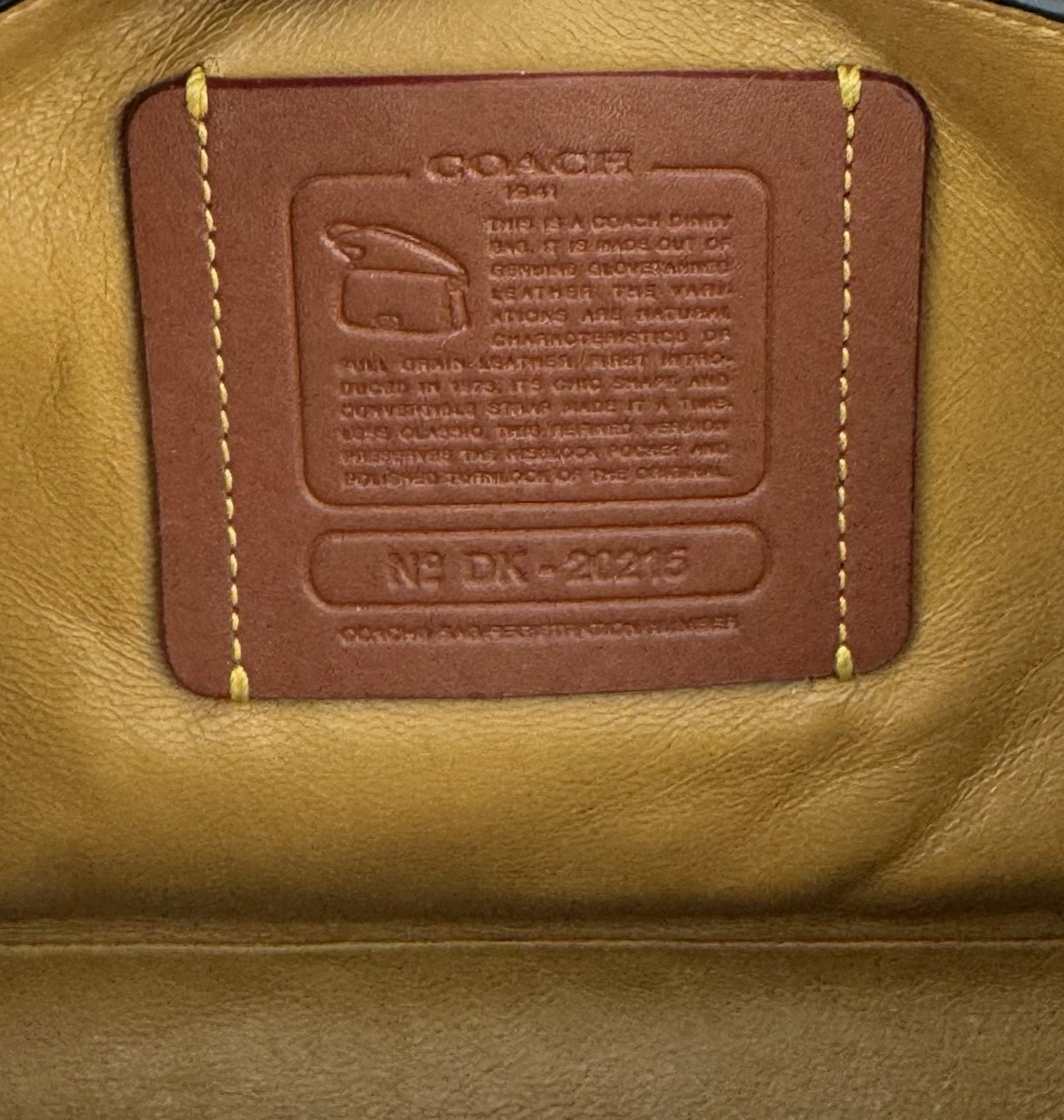 COACH Genuine Glovetanned Leather Crossbody Black Bag DK-20215