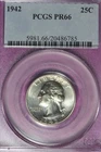 1942 PCGS PR66 WASHINGTON QUARTER #B52779