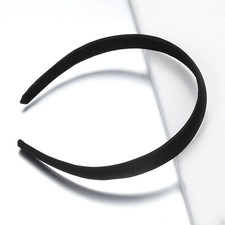 1PC Black Full Wrap Cloth Plastic Headband 1.5-4Mm Wide Headband Base for Women,
