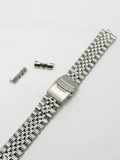 20mm Jubilee Stainless Steel Bracelet Curved Lug Ends Fits Seiko