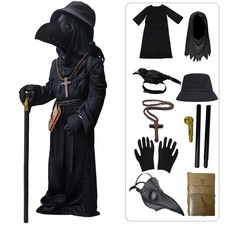 Plague Doctor Costume for Funny Scary Halloween Costumes for Boys Girls 9 in ...