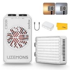 On Camera Video Light 30W 2800K-6500K, 8610Lux-0.5m - Portable for YouTube