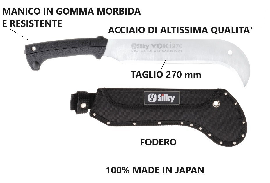 Roncola Pennato Silky Yoki 270 - Machete Giapponese per Bushcraft e Outdoor