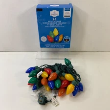 Holiday Time 25 Multicolor Super Bright Ceramic C7 Led Christmas Lights