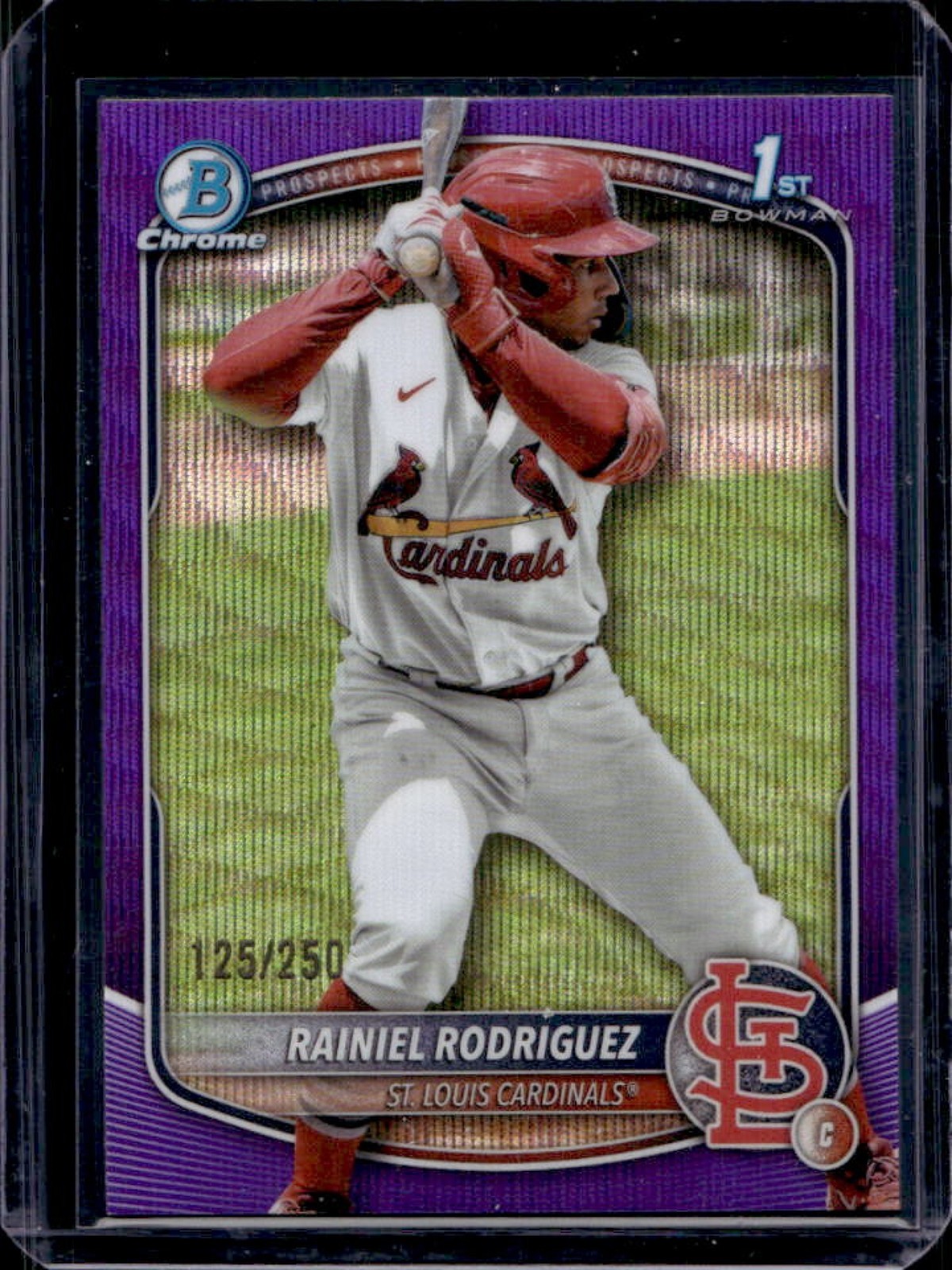2025 Bowman Chrome Rainiel Rodriguez Purple Wave Refractor 1st #125/250