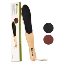 Spa Quality Foot Rasp/Callus Remover Double Sided Wood Professional Foot File...