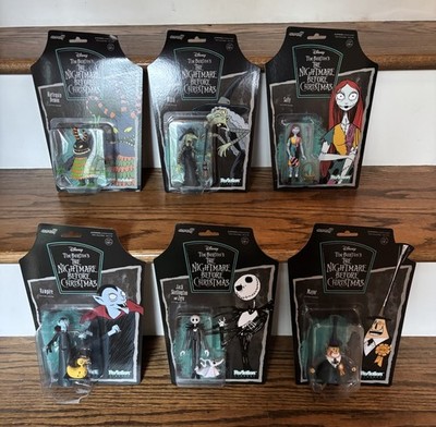 NEW The Nightmare Before Christmas Full Set Of 6 Action Figures Super7 Wave 1